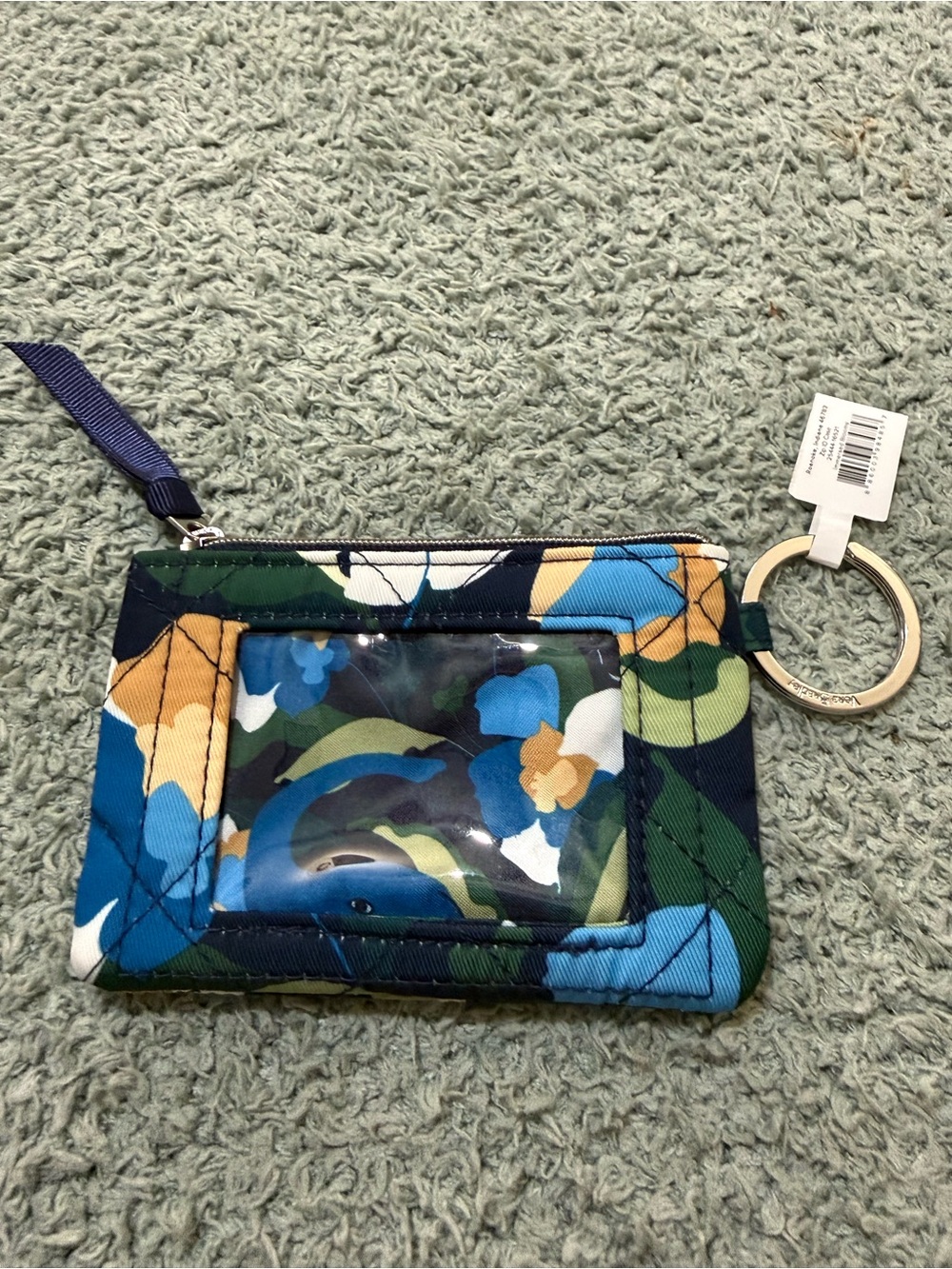 Vera Bradley Women’s Performance Twill Zip ID Case Wallet - Immersed Bloom